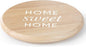 CounterArt Decorative Round Natural Wood Lazy Susan Turntable 14" Diameter Condiment Caddy, Cheese Server, Cake Plate, Spice Organization (Home Sweet Home)