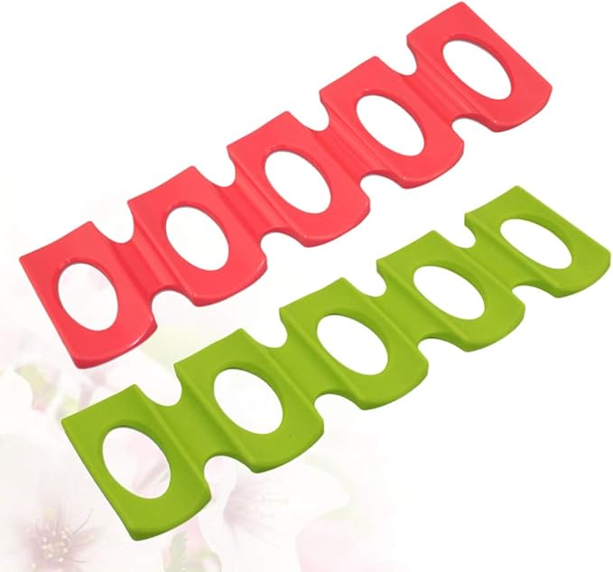 Mobestech Beverage Refrigerators 2pcs Fridge Silicone Beer Can Organizer Wine Bottle Stacker Refrigerator Space Saver Drink Holder Rack for Home Party Bar Green Red Silicone Holders