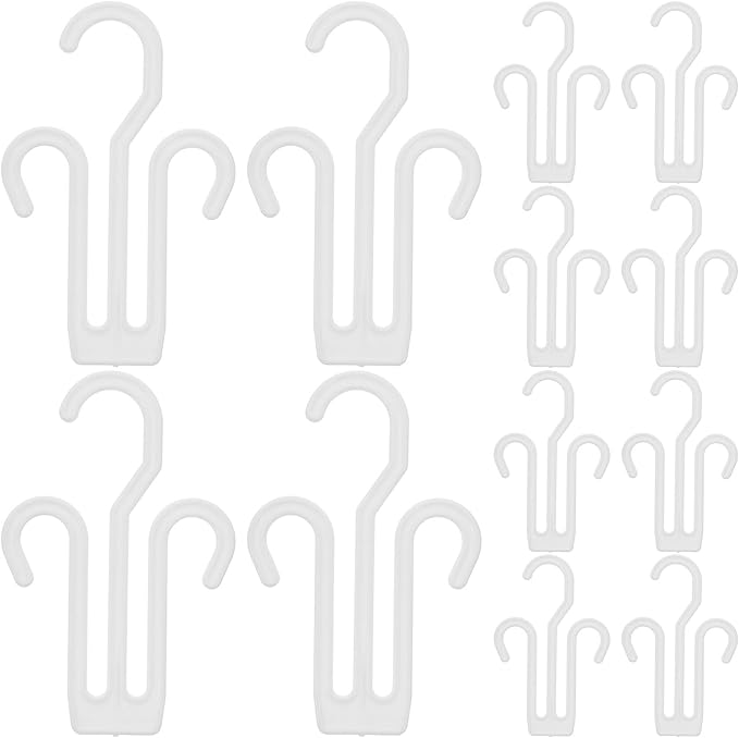 OUNONA 30pcs White Plastic Shoe Hooks Slipper Hangers Multi-functional Shoes Drying Racks Hanging Organizer for Home Closet Storage