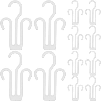 OUNONA 30pcs White Plastic Shoe Hooks Slipper Hangers Multi-functional Shoes Drying Racks Hanging Organizer for Home Closet Storage