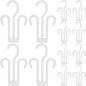 OUNONA 30pcs White Plastic Shoe Hooks Slipper Hangers Multi-functional Shoes Drying Racks Hanging Organizer for Home Closet Storage