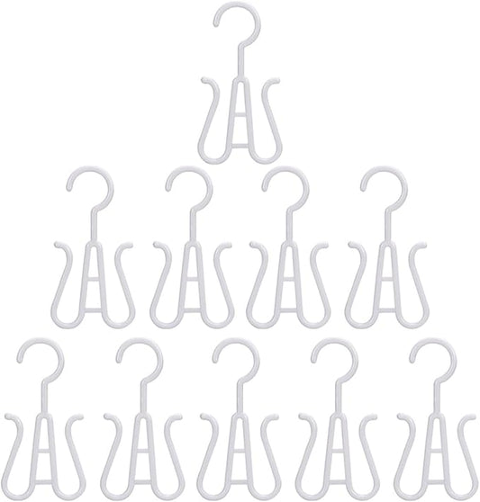 Operitacx 10pcs Plastic Shoe Drying Hooks Slipper Organizer Hangers for Closet Storage Home Use White