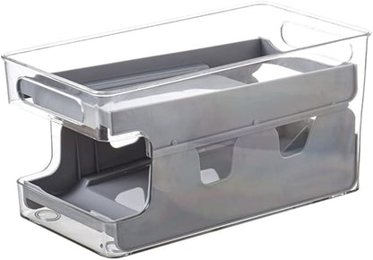 Soda Cans can Be Stacked with Storage Racks and Automatically Roll Off The Beverage Racks, It is Suitable for Refrigerators, Freezers, Kitchens, Countertops and Cabinets (Gray)