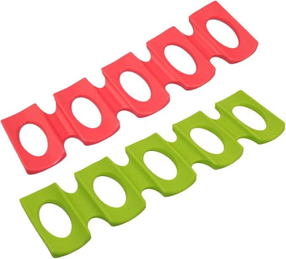 2pcs Silicone Beer Mat Beverage Organizer for Refrigerator Party Use Stacking Drink Holder for Home Bar Office Suitable for Beer Wine Cans Green Red