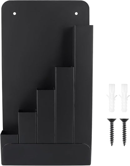 Cable Tie Organizer Holder with Screws, Metal Zip Tie Storage Container for Trailer, Workshop, Tool Box, Garage (Black)