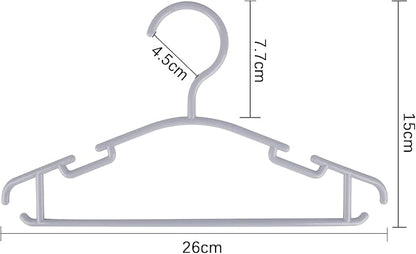 GoodtoU Plastic Baby Hangers, Gray, 60 Pack, Sturdy and Durable, Ideal for Kids' Clothes