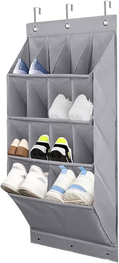 Shoes Organizer Rack 14 Grid for Room Over Door Hanging Storage Holder Bedroom Shoes Storage Bag