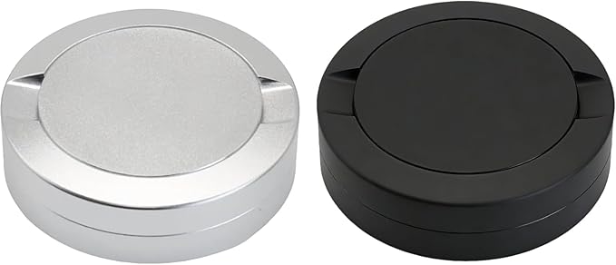 Portable Metal Can ZYN Box, Leak-Proof Design (Black and Silver)