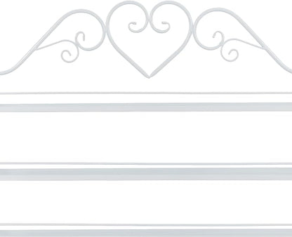 5-Tier Wall-Mounted Nail Polish Storage Racks Set of 3, Metal Cosmetic Display Case with Lipstick Perfume Shelf, Essential Oil Organizer for Home Spa Nail Salon Shop(White)