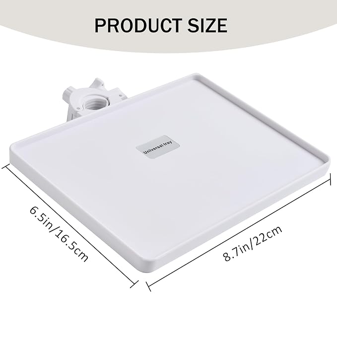 Lash Tray Holder (9 inch×6.7 inch), Adjustable Plastic Essential Organizer Stand for Lash Techs, Eyelash Extension Supplies Perfect for Salon or Homes Use by KONOVOLY(White)