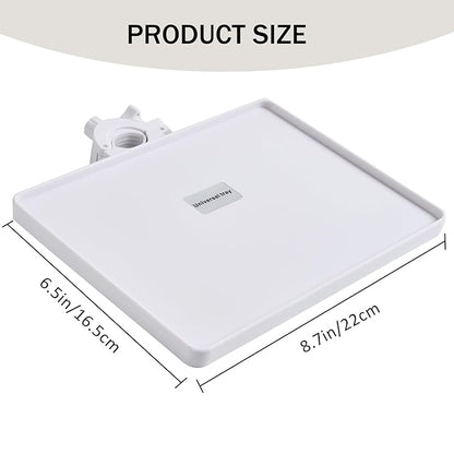 Lash Tray Holder (9 inch×6.7 inch), Adjustable Plastic Essential Organizer Stand for Lash Techs, Eyelash Extension Supplies Perfect for Salon or Homes Use by KONOVOLY(White)