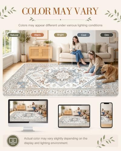 OLANLY 2x3 Washable Small Rug Non Slip Indoor Door Mat for Entryway Bedside - Image 2