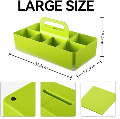 Portable Bath caddy for baby, Bathroom Makeup organizer Countertop with Handle,Skincare Organizer Caddy for Vanity,Storage Box with Handle,Large Cosmetic Display case for Dresser