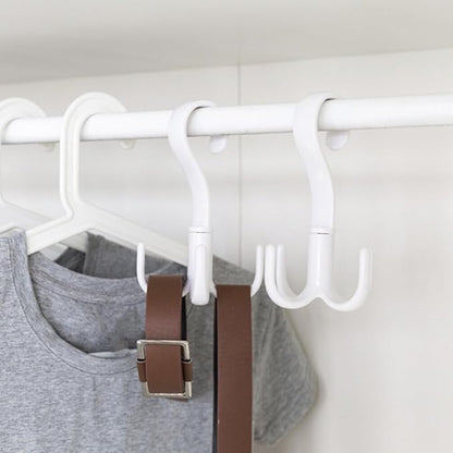 STOBAZA Multi-Function 3pcs Towel Hanger Rotating Hook -Mounted Shoe Rack Scarf Belt Organizer