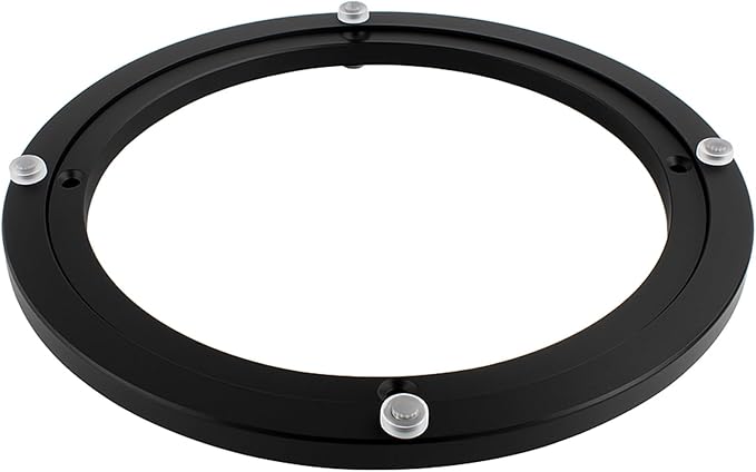 TamBee 10 Inch Lazy Susan Hardware Heavy Duty Metal Rotating Hardware Turntable Bearing Ring 150lb Load Capacity Turntable Lazy Susan parts Mechanism for Cabinets,Table Top and Craft (Base Only, Black