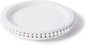 12 Inch White Beaded Lazy Susan for Table Top,Wooden Decorative Kitchen Organizer Turntable for Countertop,Lazy Susan for Dining Table Centerpiece Tray