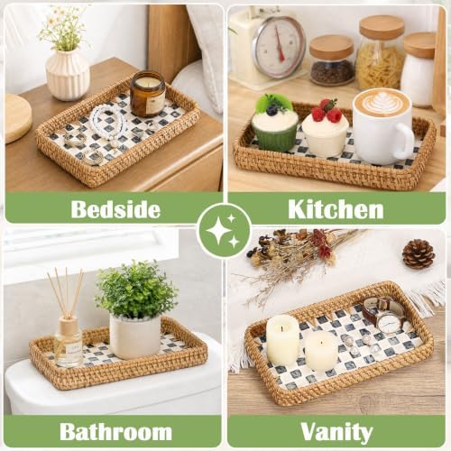 Key Basket for Entryway Table, Rattan Remote Tray for Coffee Table - Image 6