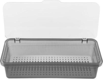Flatware Tray With Lid And Drainer, Kitchen Utensil Organizer Cutlery Tray With Cover Tableware Utensil Holder And Cutlery Drawer Organizer
