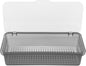 Flatware Tray With Lid And Drainer, Kitchen Utensil Organizer Cutlery Tray With Cover Tableware Utensil Holder And Cutlery Drawer Organizer