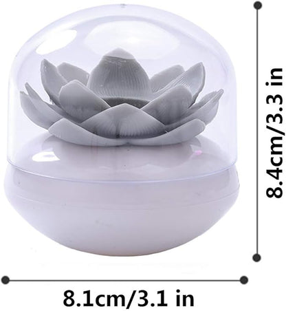 2 Pack Creative Lotus Cotton Swab Holder Q-Tips Toothpicks Holder Table Decorate Cotton Bud Storage Box Organizer