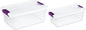 Sterilite 15 Quart Clear Plastic Storage Container Tote, 12 Pack, and 6 Quart Clear Plastic Storage Container Bins, 12 Pack with Lids for Organization