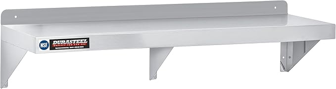 DuraSteel Stainless Steel Wall Mount Shelf 60" Wide x 14" Deep Commercial Grade - NSF Certified - Good for Restaurant, Bar, Home, Kitchen, Laundry, Garage and Utility Room