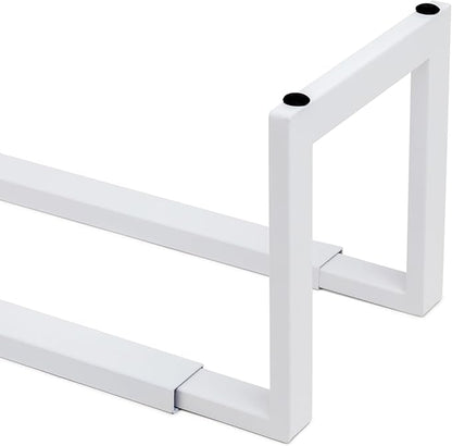 QUALIAZERO 2-Tier Expandable Shoe Rack – Durable Organizer Shelf for Entryways, Bedrooms, Bathrooms, and Laundry Rooms (GLACIER WHITE, 1 PACK)