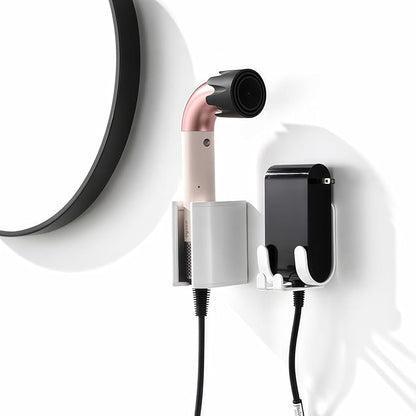 Dyson Airwrap Holder, Aluminum Curling Iron Holder Wall Mount for Dyson Airwrap/Airstraight/Shark Flex Style, Flat IronHolder for Bathroom Storage, White Chochoyah