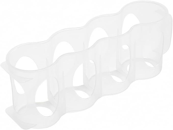 Beverage Organizer Rack for Refrigerator, Stacking Can Dispenser to Stop Rolling Cans and Bottles, Space Saving Fridge Storage Shelf, Clear PP Plastic