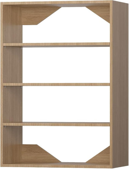 ROOMTEC 25.5" Shelf Short Tower Closet Unit, Modular Closet System with Shelf, Wardrobe Organizer for Bedroom or Walk-in Closet, Wall Mounted, Customizable Clothes Storage Unit, Wood