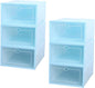 KOMBIUDA 6pcs Plastic Shoe Storage Boxes Organizer Simple Design for Easy Access