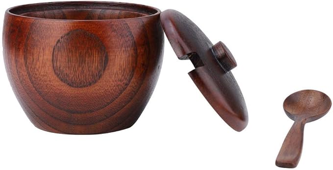 Seasoning Bottle 1Pc Solid Wood Condiment Storage Container Jar Boxes for Salt Sugar Paprika