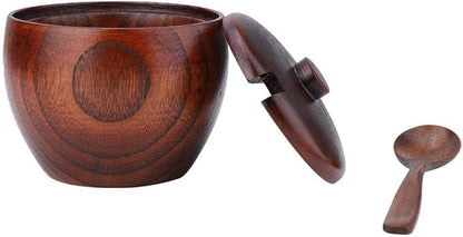 Seasoning Bottle 1Pc Solid Wood Condiment Storage Container Jar Boxes for Salt Sugar Paprika