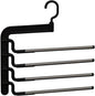 Pants and Skirts Non-Slip Slack Hanger Rotating Hook Type Best line New 4 Stop Black Made in Japan