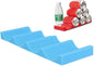 Unomor 2pcs Blue Silicone Beverage Storage Rack Fridge Organizer for Wine Beer Bottles Lightweight Easy to Clean for Party Bars and Picnic Tables