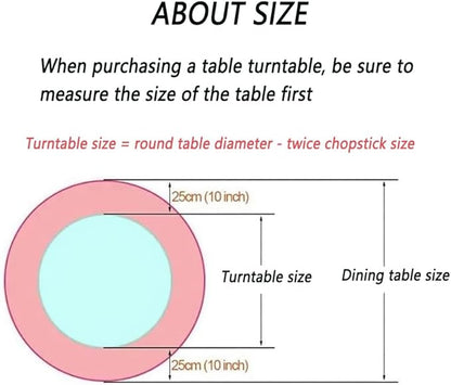 Large Wooden Lazy Susan 35.4" Rotating Table Top Dining Turntable, Round Serving Plate Decor Silent Smooth SpinBy Hand Easy to Clean