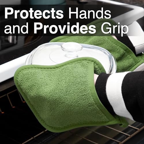 RITZ Terry Pocket Mitt & Hot Pad: Unparalleled Heat Resistant, Durable 100% Cotton – Ergonomically Designed for Optimal Grip – Easy-Care Machine Washable – 2-Pack, Cactus - Image 6