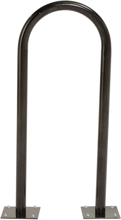 Global Industrial U-Rack Bike Rack, Flange Mount, 2-Bike Capacity, Steel Construction, Black Powder Coat Finish, Commercial Bike Rack for Stores, Parks and Schools