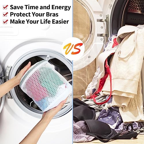 Vivifying Bra Laundry Bags, 2 Pack, 7 x 7.5 Inch Mesh Wash Bags - Image 5