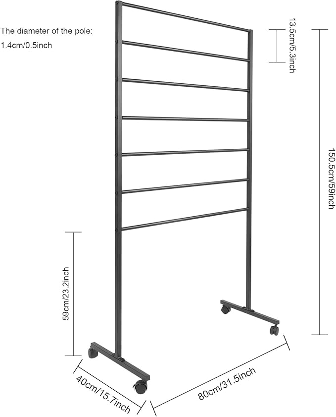 Scarf Organizer, Scarf Display Stand, 7 Tier Metal Scarf Holder Organizer, Floor-standing Scarf Rack for Commercial or Home, Hijab Stand RackTies Belt Pants Hanging Rack