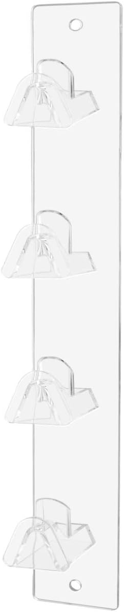 Marketing Holders 12 Pack Glasses Holder Holds 4 Pair Clear Acrylic Wall Mount with Hanging Hardware Retail Stores Eyeglasses Storage Sunglasses Organizer Bifocal Display Space Saver