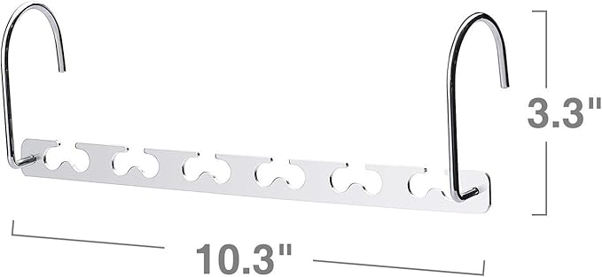HOUSE DAY Space Saving Hangers for Clothes 6 Pack, Heavy Duty Hanger Organizer | 30 Lbs Capacity |, Metal Magic Hanger, Sturdy Multi Hangers, Closet Space Saver Closet Organizers and Storage