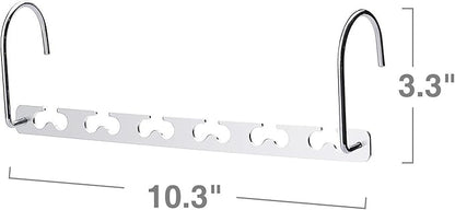 HOUSE DAY Space Saving Hangers for Clothes 6 Pack, Heavy Duty Hanger Organizer | 30 Lbs Capacity |, Metal Magic Hanger, Sturdy Multi Hangers, Closet Space Saver Closet Organizers and Storage
