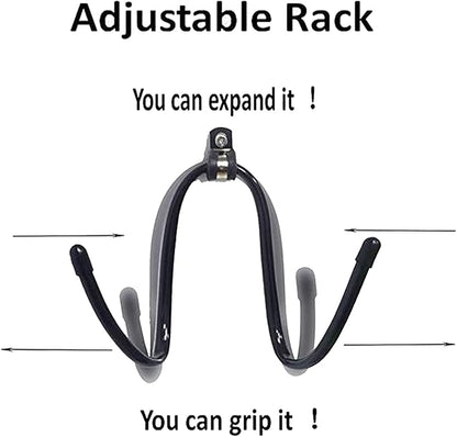 Pmsanzay Cowboy Hat Rack Organizer Display - Wall Mount Holder With Hooks - Easy to Install, Adjustable, Fits Any Hat - Screws Included - 2 Pack