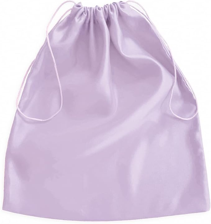 Lilac Satin Dust Bag - Extra Small to Extra Large - Silk peau de soie dust bag made in USA Light Purple (XL Landscape - 35x28")