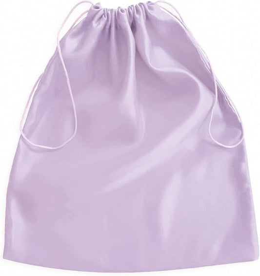Lilac Satin Dust Bag - Extra Small to Extra Large - Silk peau de soie dust bag made in USA Light Purple (XL Landscape - 35x28")