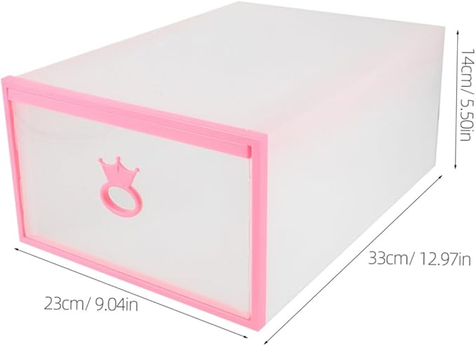 Ciieeo Thickened Transparent Shoe Storage Container with Drawer Plastic Shoe Organizer Box with Window Large Capacity for Men and Women