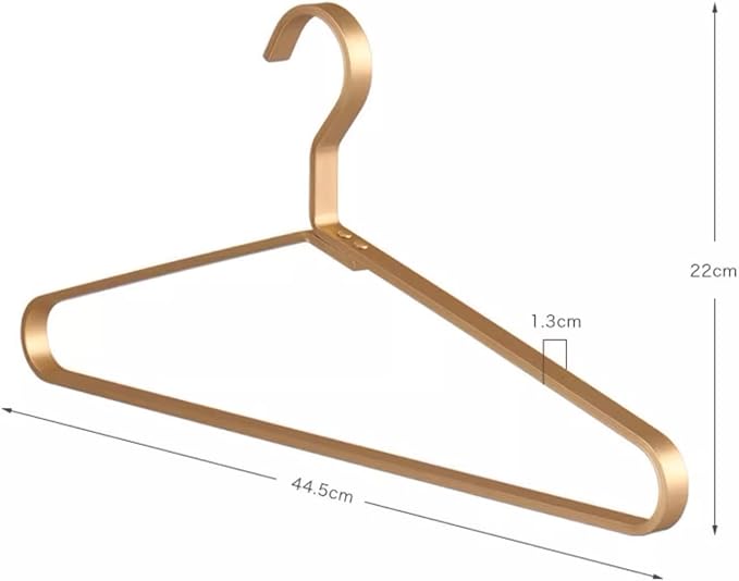 Premium Matte Gold Aluminum Coat Hangers 90 Piece Set, 16.5” Extra Smooth & Durable Metal Shirt Dress Hanger,Aluminum Alloy Hanger,Clothing Support,Clothing Hang