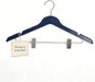 All Hung Up Hangers Slim Plastic Clothes Hangers with Clips, Space-Saving Design with Non-Slip Grip, Durable for Everyday Use, Navy, 12pcs