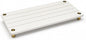 Razborci Instant Dry Sink Caddy Kitchen Sink Organizer, Quick Drying Stone Tray Diatomite Sponge Holder Soap Dish, Bathroom Countertop Fast Dry Water Absorbing Vanity Rack, Gold White, 12" x 5"